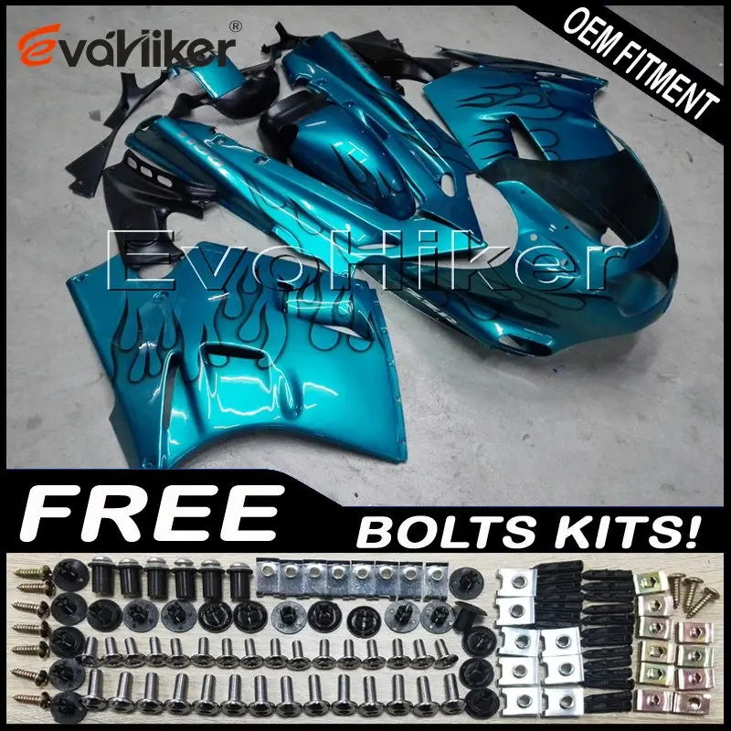 

Custom motorcycle fairing for ZX-11 ZZ-R1100 1993 1994 1995 1996 1997 1998 1999 2000 ABS motor panels Body Kit light blue+gifts