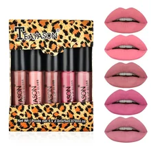 

Hot 5PCS Mini Velvet Matte Lip Glaze Long Lasting Moisture Waterproof Non-marking Liquid Girl Nude Smooth Lipstick Non-stick Cup