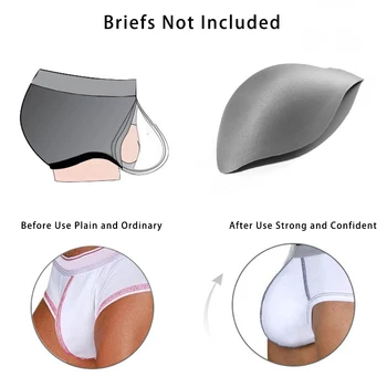 

Men's Sponge Bulge Enhancer Cup Pouch Pad Insert Swimwear Underwear Mat Men's Front-end Underwear Swimming Trunks Sponge Enlar