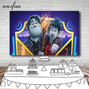 

Sensfun Onward Elf Brothers Ian Barry Photography Backgrounds Cartoon Magic Movie Boys Birthday Party Backdrops Custom 7x5ft