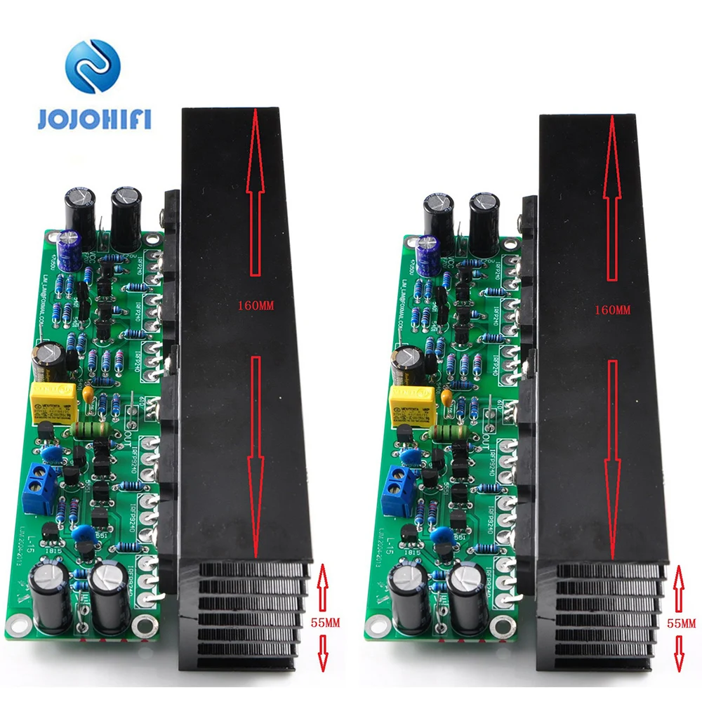 

2pc L15 IRFP240 IRFP9240 Mono FET Amplifier Audio MOSFET Sound Finished Board with Radiator Heat Sink Amplifiers Assembled Board