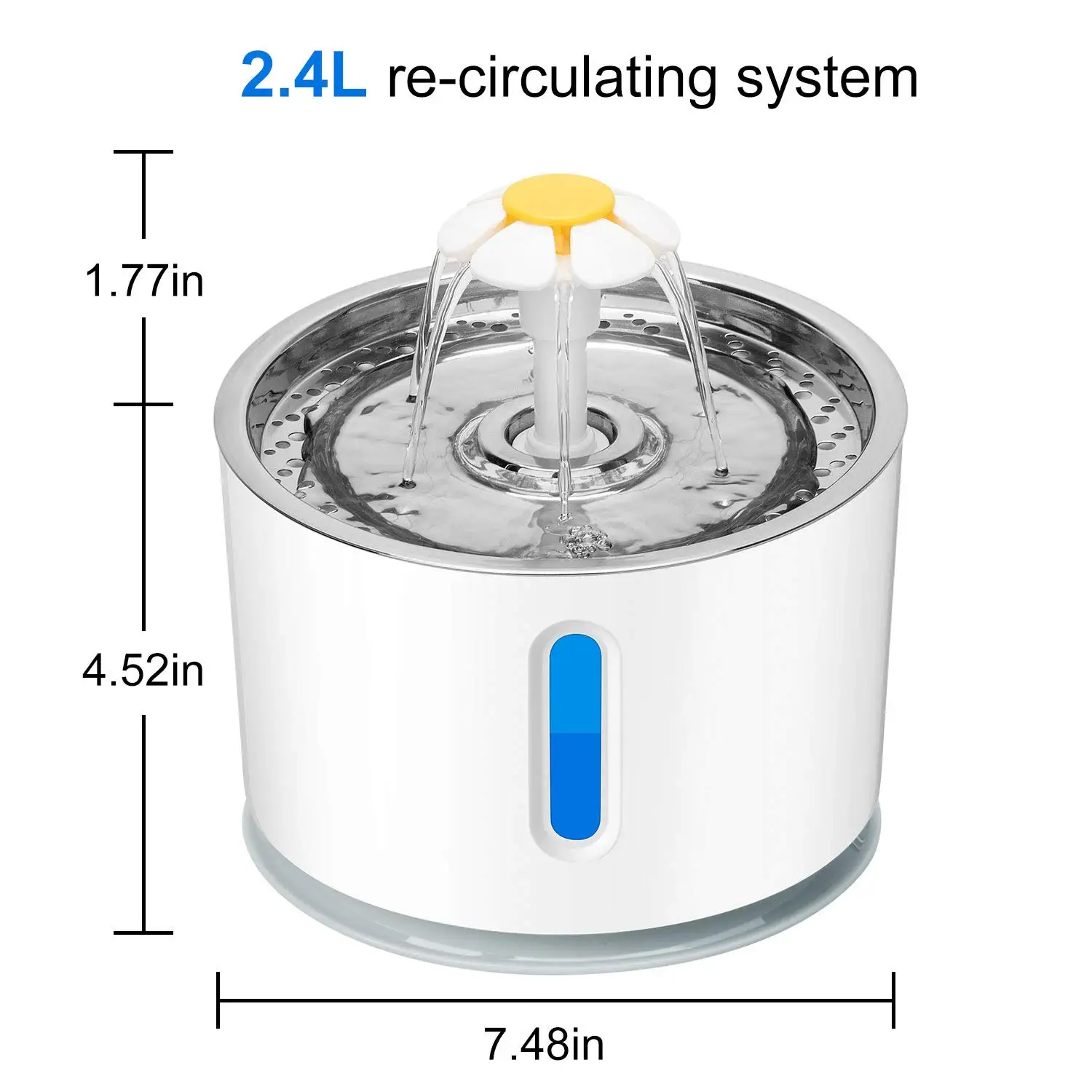 fonte de água do gato automático pet ultra silencioso usb cão beber fonte bebedor alimentador tigela pet potável fonte dispensador