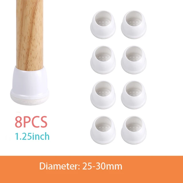 Table Chair Leg Protector Covers Thick Rubber Felt Bottom Furniture Pads Floor Protectors Feet Caps No Scratches Reduce Noice Diameter 25-30mm