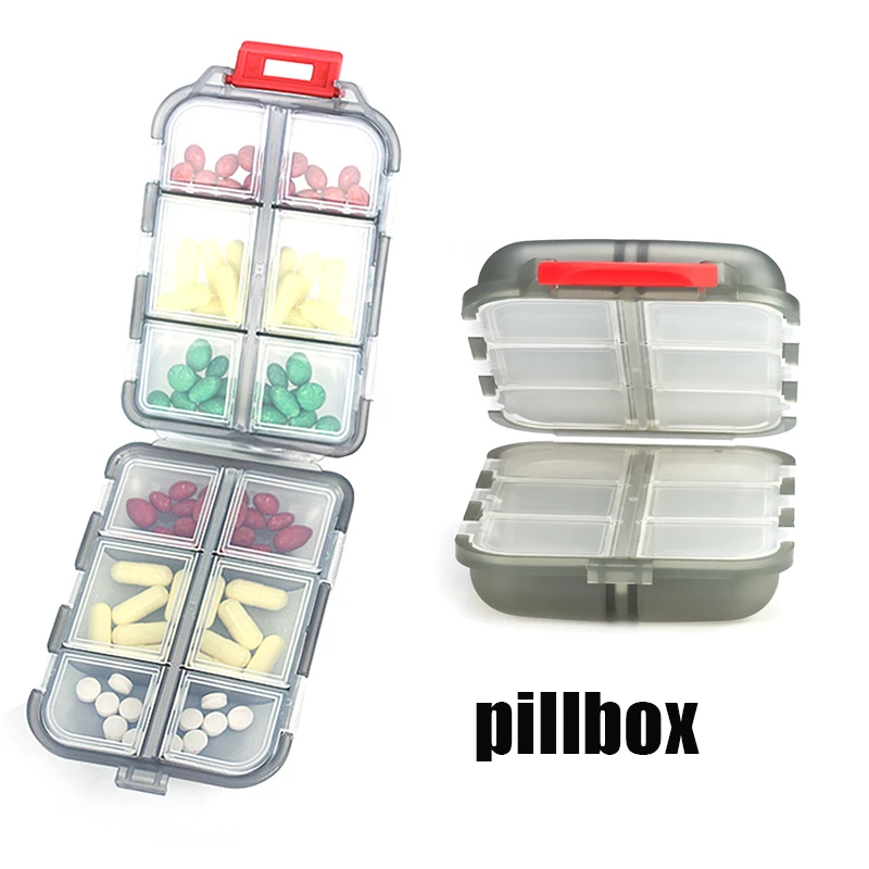 

Medicine Pill Box Pills Dispenser Pill Organizer Tablet Pillbox Case Container Drug Divider Folding Drug Box Portable For Travel