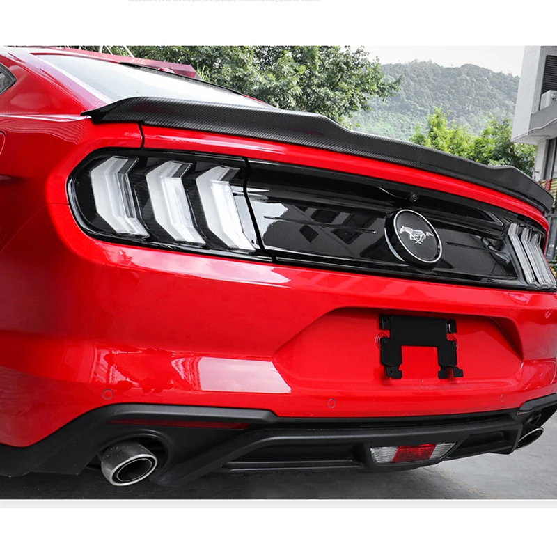 В Стиль для Ford Mustang GT V8 V6 2 двери купе углеродного волокна задней панели из углеродных волокон спойлер Mustang крыло спойлера