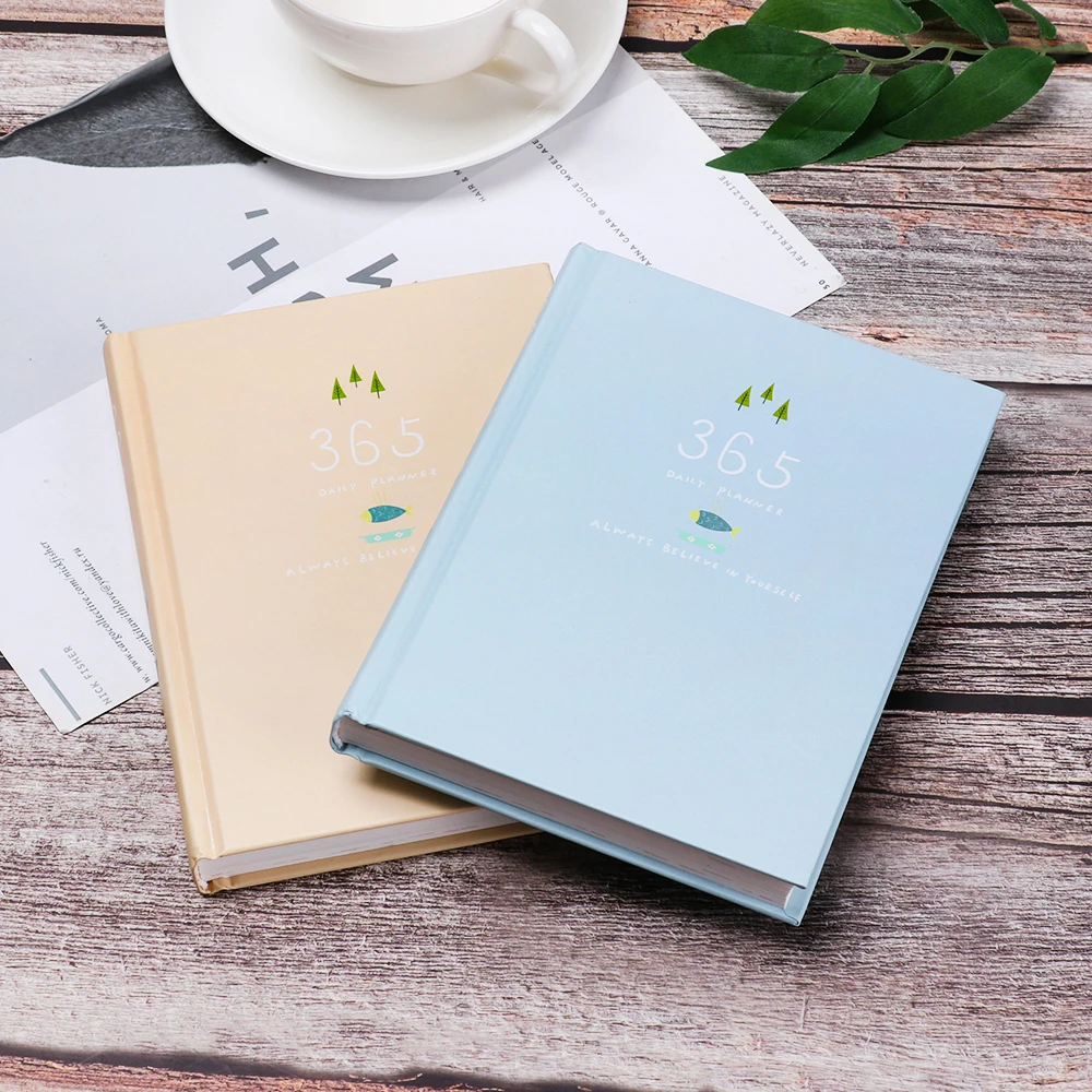 1 шт. Kawaii notebook 365 планировщик A5 Еженедельный ежемесячный ежедневник Одноцветный блокнот милые дневники Канцтовары Школьные принадлежности