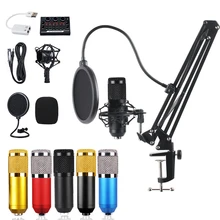 Microfone bm 800 Studio mikrofon do Karaoke dźwięk komplet kart microfone bm800 nagrywanie pojemnościowe mikrofon do komputera PC