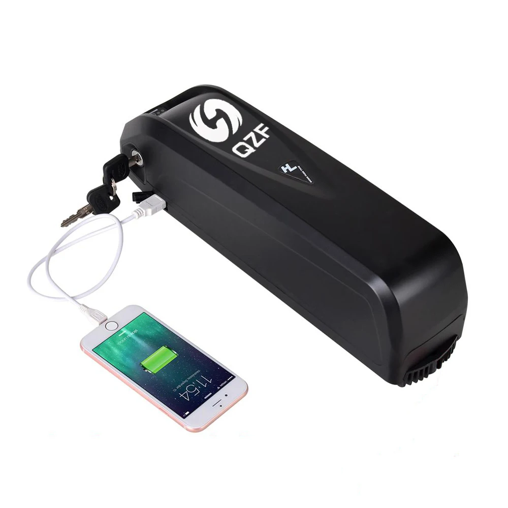 48V Hailong battery ebike litium ion electric bike battery with Samsung Sanyo cells+ USB port+ Charger+ BMS for bafang motor