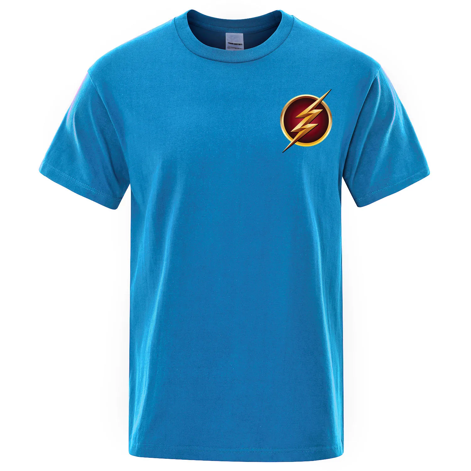 Футболка Midnite Star Superhero the Flash, Теория большого взрыва, Шелдон Купер, хлопковые мужские футболки с круглым вырезом, летняя одежда - Цвет: lightblue6