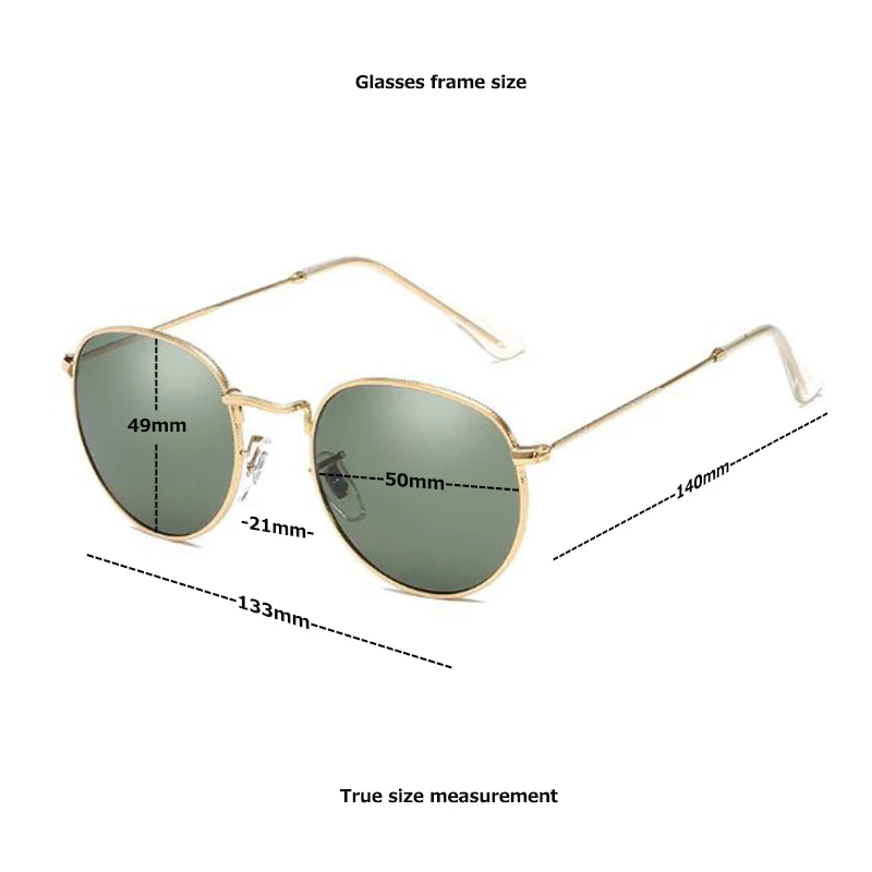 best sunglasses for big nose 2022 Round Fashion sunglasses Men Women Glass Mens designer masculine Female Mirror vintage Eyewear Brand Sun glasses Driving sunglasses for women
