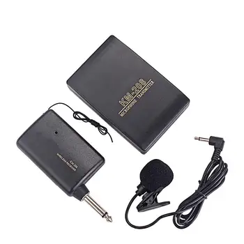 

1pc Wireless FM Transmitter Receiver Lapel Clip On Microphone Mic System Set for Wedding Meeting Wireless Receiver Lapel