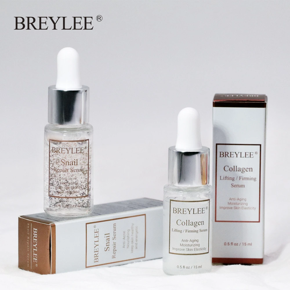 BREYLEE Snail repair Сыворотка для лица коллагеновая эссенция лифтинг укрепляющая кожу Гиалуроновая кислота глубокое увлажнение Антивозрастная акне уход за кожей