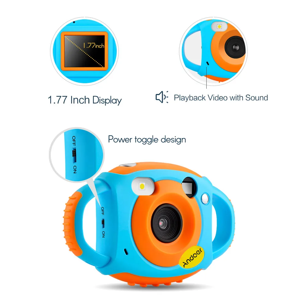 Andoer WiFi Kids Children Creative Camera 5MP 1080P HD Shockproof Digital Camera Mini Video Camcorder 1.77 Inch