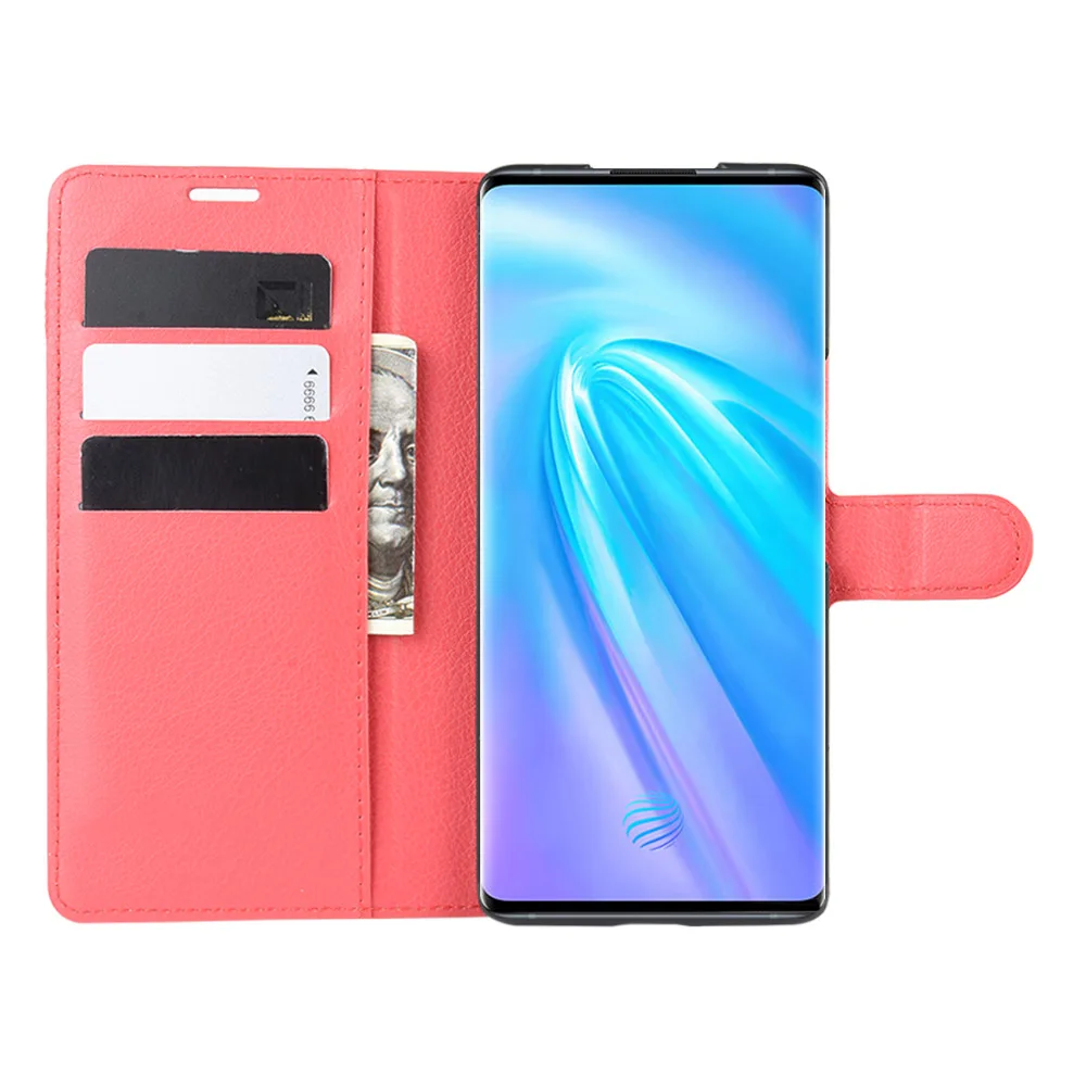 ДЛЯ Vivo Nex 3 Чехол, мягкая силиконовая вставка, флип-кошелек, кожаный чехол для Vivo Nex 3, чехол с подставкой, простая сумка для телефона с ремешком