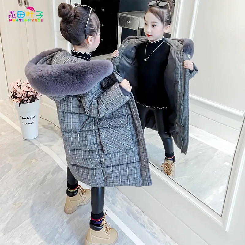 

Girls Padded Cotton Clothes Winter Coat 2019 New Style Western Style Korean-style GIRL'S Long down Jacket Cotton-padded Clothes