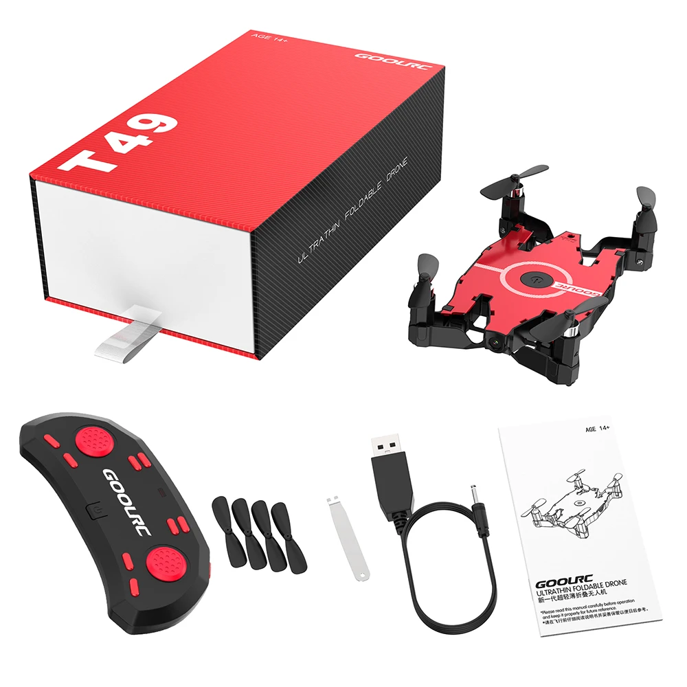 Набор T49 WI-FI FPV дрона с дистанционным управлением HD Камера Квадрокоптер складной 6-осевой гироскоп g-сенсор RC селфи Карманный Дрон RTF RC игрушки подарок для детей