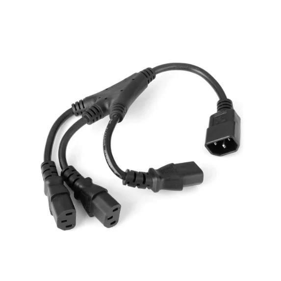 1 шт. IEC 320 C14 штекер для 3XC13 Женский Y Тип сплиттер шнур питания 10A, 250 В, C14 до 3 x C13 кабель адаптера питания, 32 см