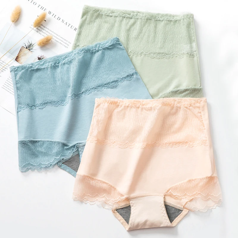 

Sexy Lace Panties Women Cotton Briefs High Waist Underwear Soft Lingerie Breath Graphene Antibacterial Underpants Intimates #F