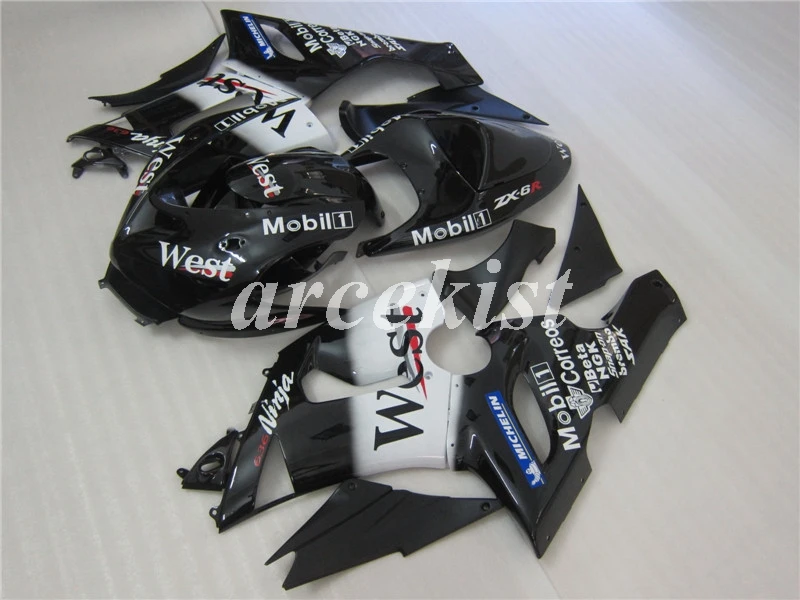 4 подарки ABS полный обтекатель комплект подходит для Kawasaki ZX6R 2005 2006 мотоцикл обтекатель ZX-6R 05 06 ниндзя 636 Кузов Набор west
