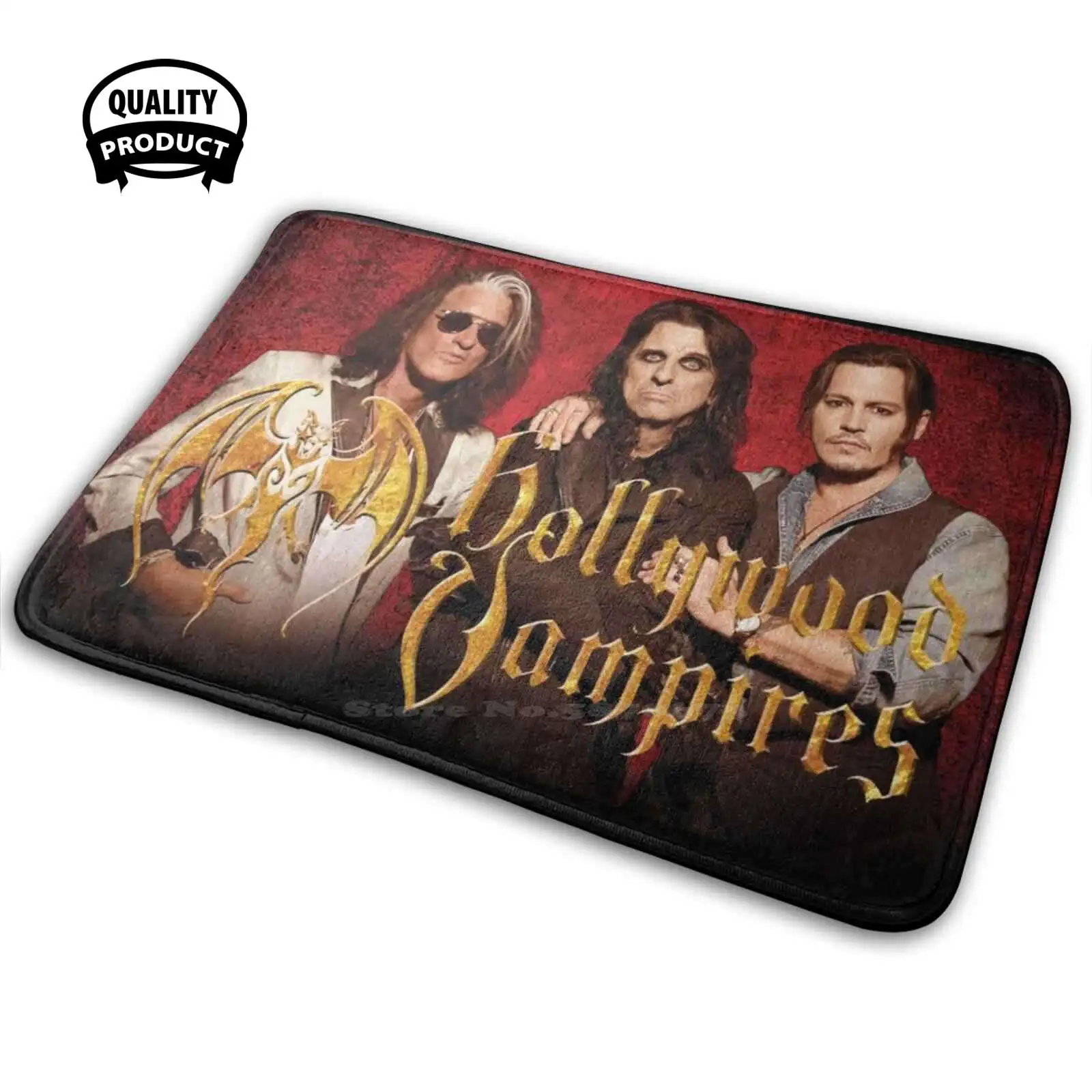 Hollywood Vampires Comodo Zerbino Tappeto Tappeto Cuscino Hollywood Vampires Alice Cooper Johnny Depp Joe Perry Music Music