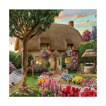 

Scenery Cottage 5D Diy Diamond Painting Full Square Diamante Drill Icons 3D Diamond Embroidery Rhinestones Paint