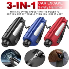 Tragbare Sitz Sicherheit Hammer Auto Glas Auto Fenster Breaker Lebensrettende Flucht Rescue Tool Sitz Gürtel Cutter Keychain