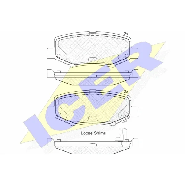 Disc pads rear Jeep Wrangler 2.8CRDi 3.8 V6 07 ICER 181 | Автомобили и мотоциклы