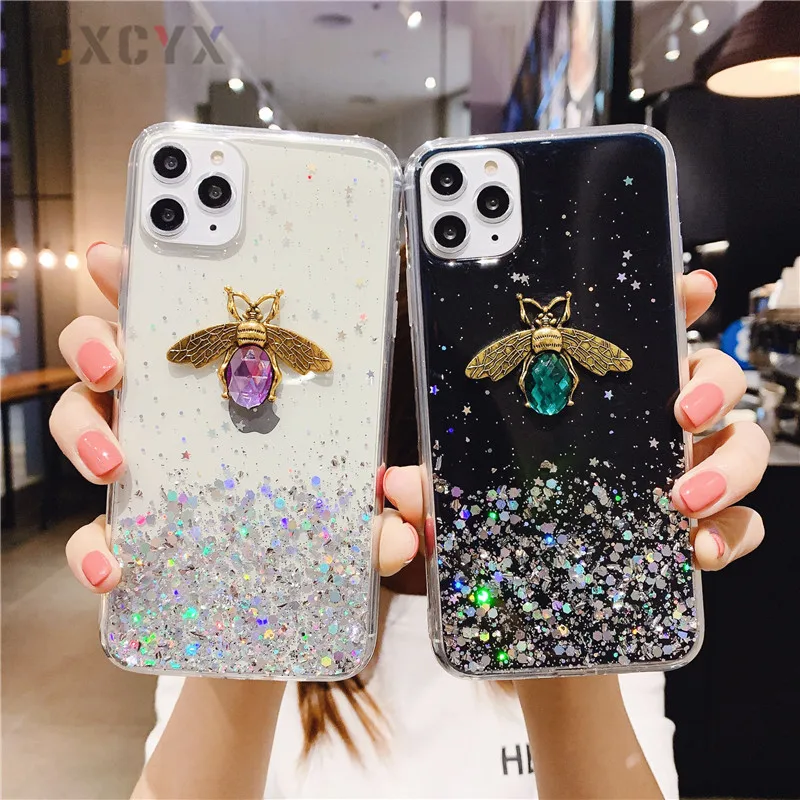 Силиконовый чехол для iphone X XR XS 11 Pro Max 6 7 8 plus роскошный 3D Алмазный блестящий с