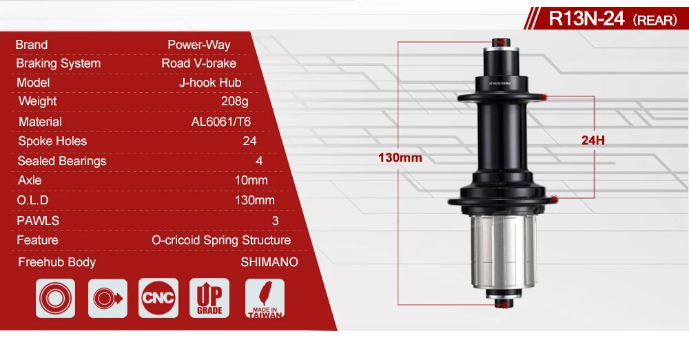 powerway r13 hub with ceramic bearing