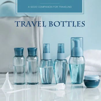 

10/40/50ml Travel Split Bottle Set Soap Liquid Dispenser Refillable Foam Pump Sub bottling Container Shampoo Shower Gel Bottle