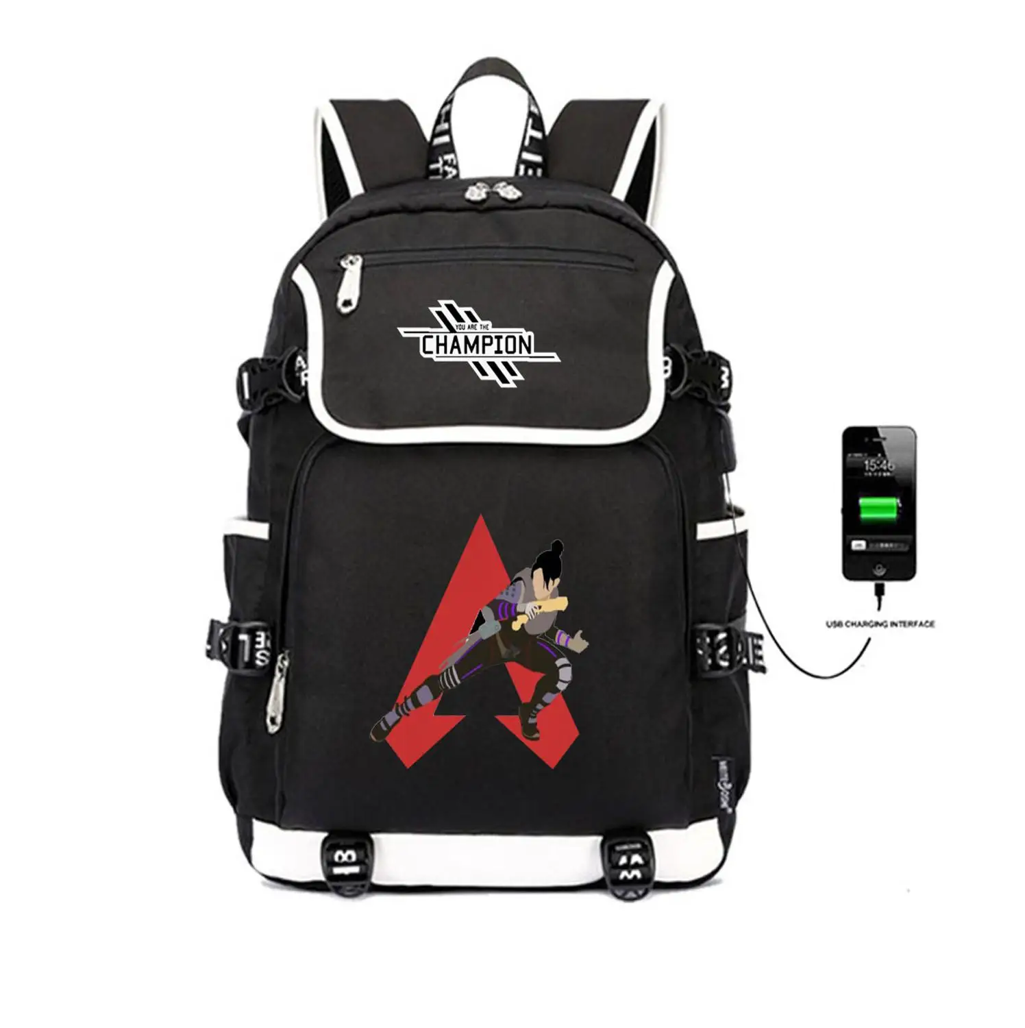 04 Игры Apex Legends рюкзак USB рюкзаки с зарядным устройством Студенческая Книга сумка рюкзаки для женщин и мужчин подростков плечо дорожная сумка для ноутбука сумка - Цвет: 04