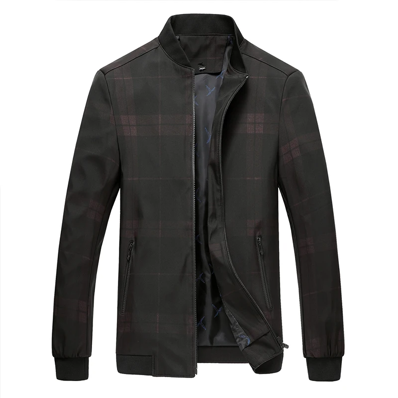 

Business casual fashion jacket autumn new trend wild self-cultivation stand collar men's middle-aged jacket