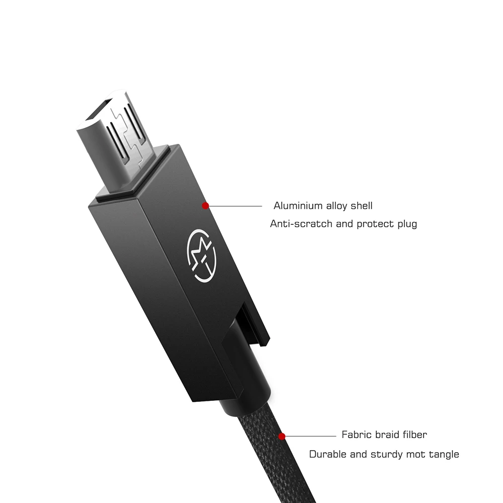 Caseme Micro usb-кабель Android нейлоновое плетеное Зарядное устройство USB для Micro USB кабель для быстрой зарядки для samsung Xiaomi htc Tablet