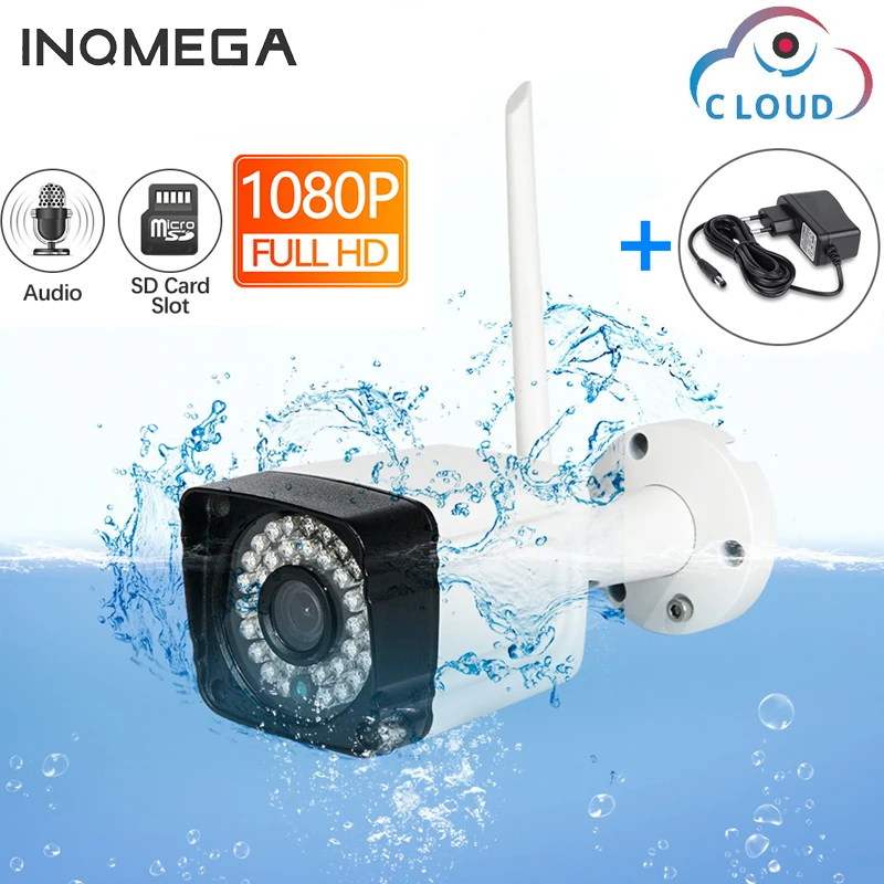 

INQMEGA HD 1080P Wireless SD Card Slot Audio IP Camera 2.0MP Wifi Security Camera Night Vision Metal Waterproof Outdoor Camera