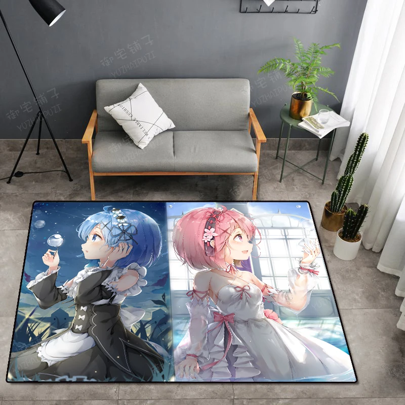 Аниме Re: Zero Hajimeru Isekai Seikatsu Rem дверной коврик, ковер, ковер, коврик для спальни, нескользящий коврик, мультяшный подарок