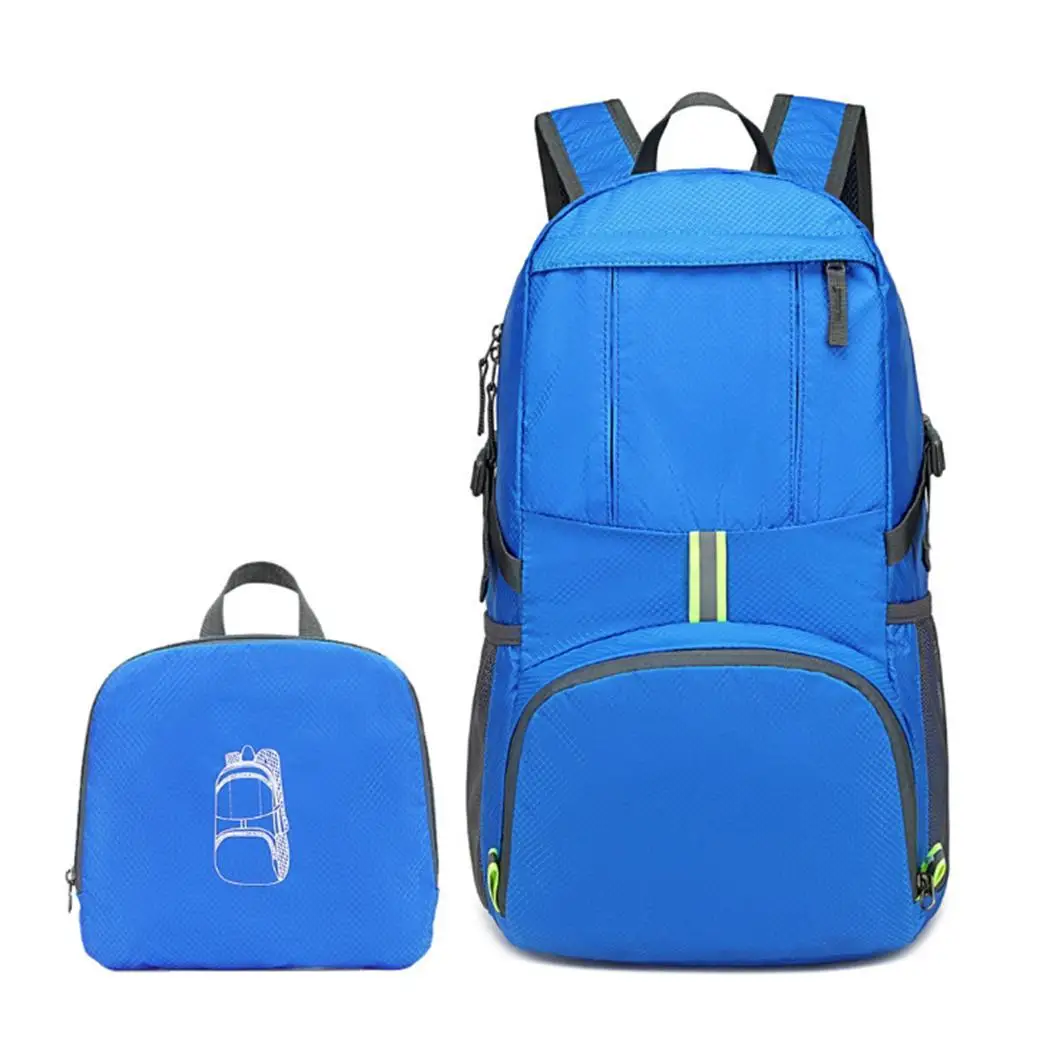 Foldable Backpack Outdoor Travel large Capacity Interior Slot Pocket, Interior Compartment Waterproof Backpack