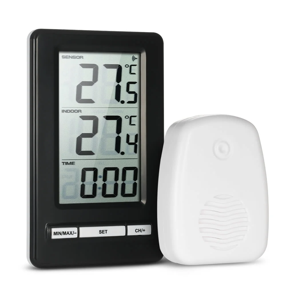 LCD Thermometre Digital sans Fil Interieur et Exterieur
