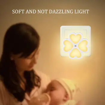 

LED Intelligent Light Control Night Lamp Mini Creative Bedside Stair Wall Light Low Heat Radiation with Long Service Life