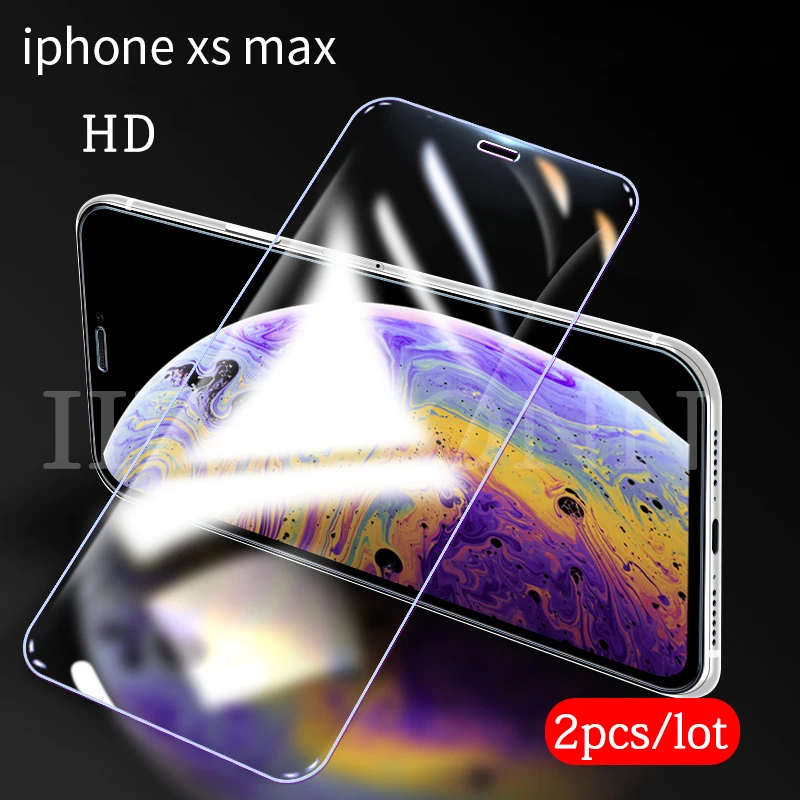 2 шт./партия 9H закаленное стекло для iphone X XS XR XS MAX защита экрана полное покрытие стекло для iphone xs max xr xs x защитная пленка - Цвет: X-M HD