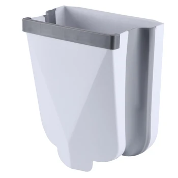 

Hanging Kitchen Trash Can Waste Bins Foldable Collapsible for Cabinet Door Drawer Car J8
