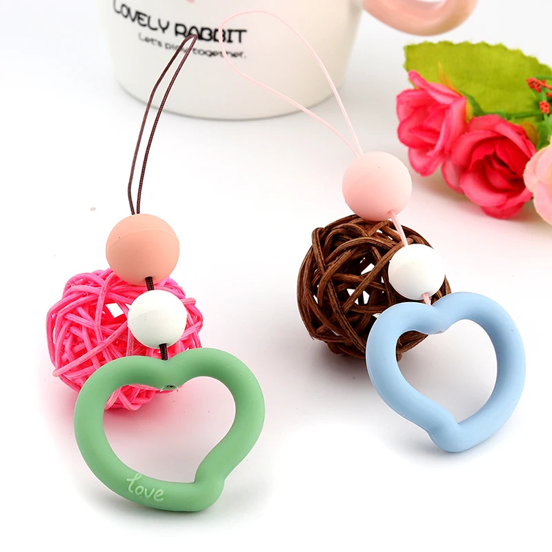 Kawaii короткий телефонный ремешок с подвеской для ключей Smycz милое сердце милый мобильный палец кольцо ремни шнурок для ключей брелок Sleutelkoord