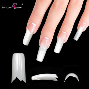 

500 Pcs/bag W Shape White False Nail Art Design Tips French Acrylic Polish UV Gel Sticker Salon Design Manicure Tools