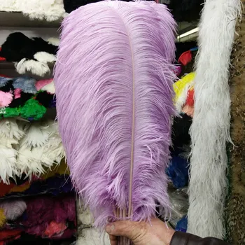 

Hot sales! New 100 PCS pretty Light Purple ostrich feathers 50-55 cm/20-22 inch plume wedding performing art decoration feather