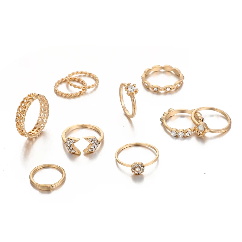 HuaTang винтажные золотые серебряные цветные кольца со стразами имитация жемчуга резьба геометрическое кольцо для женщин ювелирные изделия Anillos - Цвет основного камня: D07402