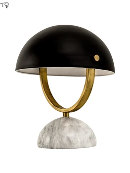 Billige Nordic INS Luxus Retro Vintage Dekorative Tisch Lampe Led Marmor Licht Moderne Nette Nacht Lampe Schlafzimmer Wohnzimmer Studie Studio