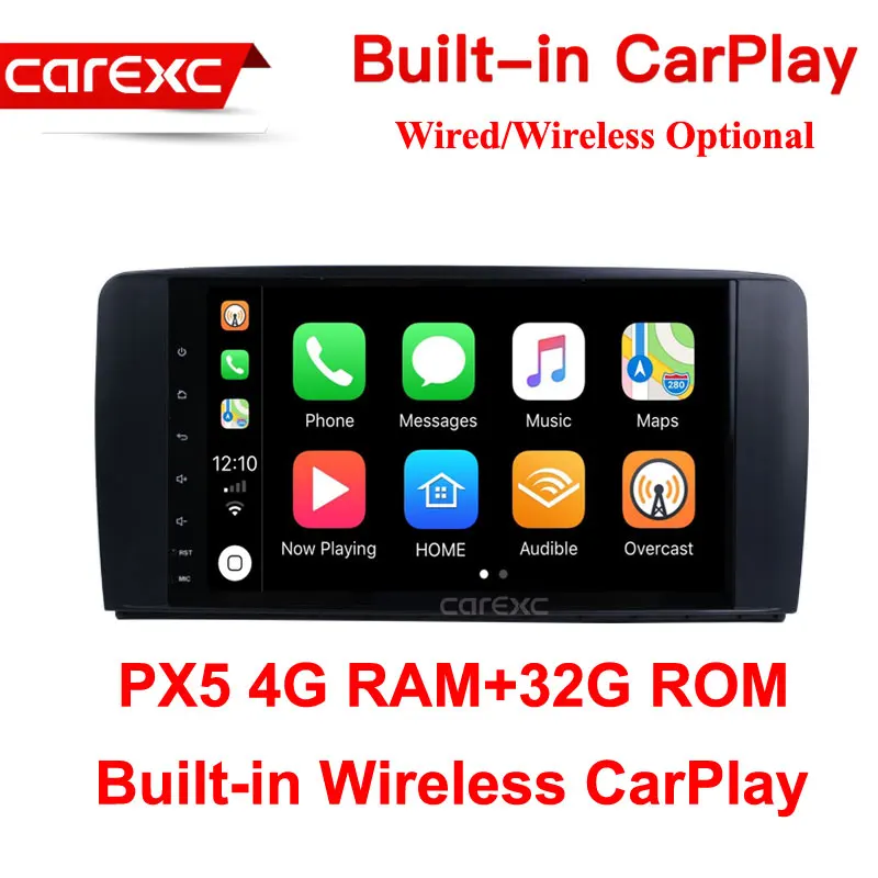 CarExc Android 9,0 радио CarPlay для Mercedes Benz R Class W251 R280 R300 R320 R350 R63 2006-2013 gps Навигация стерео плеер - Цвет: PX5 32G ROM