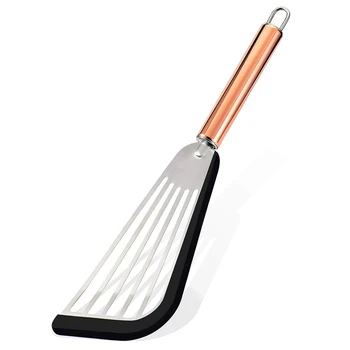 

Ultra Flexible Stainless Steel Spatula With Silicone Top Soft Edge Slotted Spatula Turner