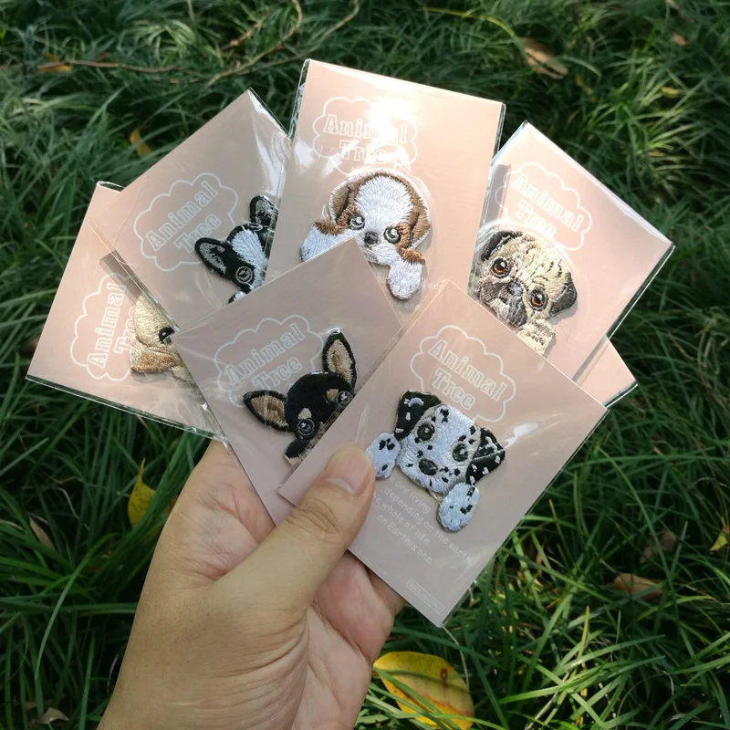 

1 PIC clothing accessories cartoon DOG baby coat chest paste embroidery patch cloth paste children clothing decoration