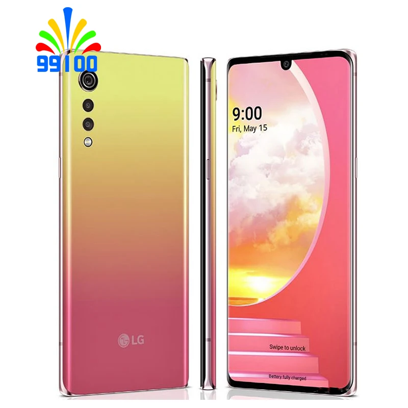 Восстановленный разблокированный Оригинальный сотовый телефон LG Velvet G9 G900N 8G + 128
