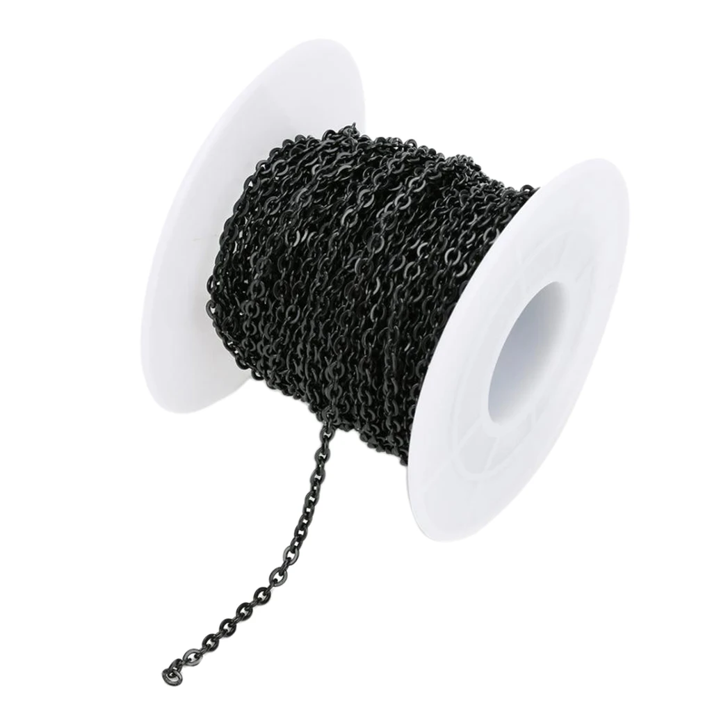 

10 Yard DIY Steel Cable Open Link Jewelry Making Chain Accessories